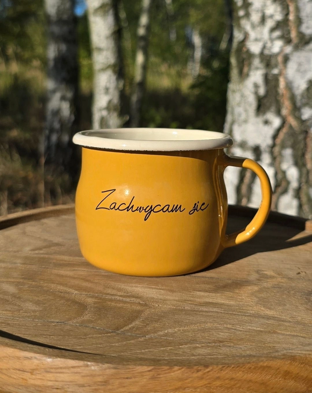 Kubek Emaliowany „ Zachwycam Się ” - obrazek 2