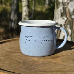 Kubek Emaliowany „ Tu i Teraz ”