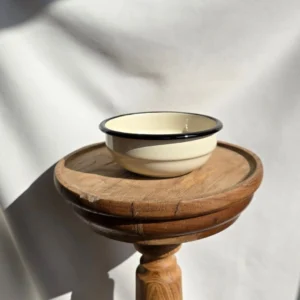 Miska Emaliowana ◦ mała ◦ 14 cm ◦ Krem budyniowy ◦