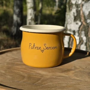 Kubek Emaliowany „ Patrzę Sercem ”