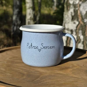 Kubek Emaliowany „ Patrzę Sercem ”