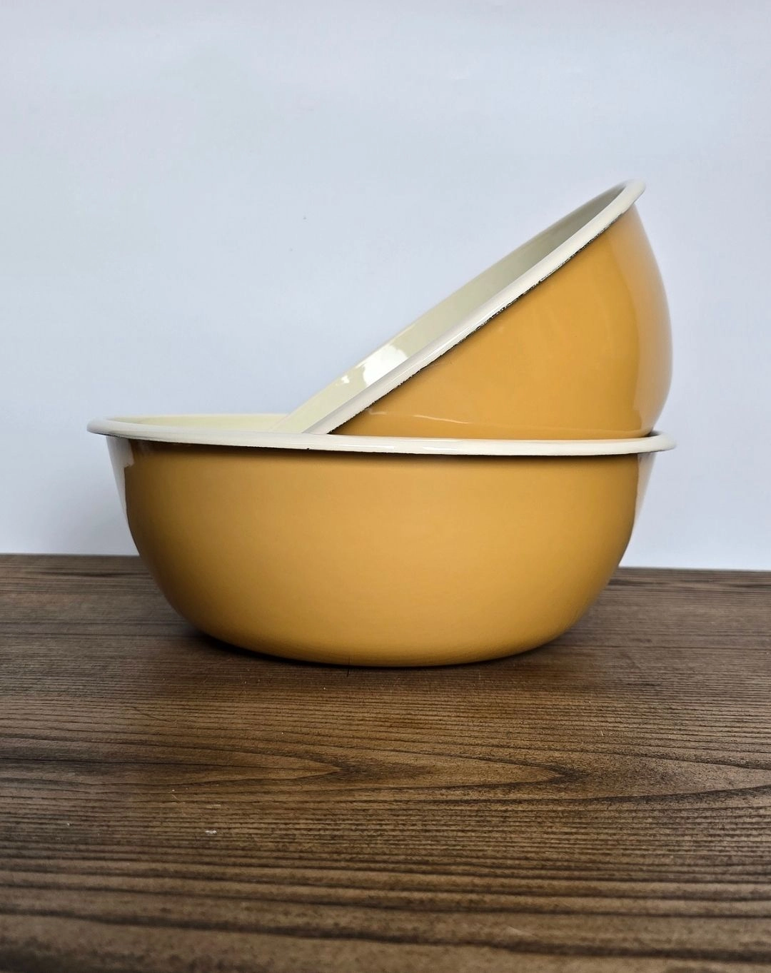 Miska Emaliowana ◦ bardzo duża ◦ 30 cm ◦ Złoty Miód ◦ - obrazek 3