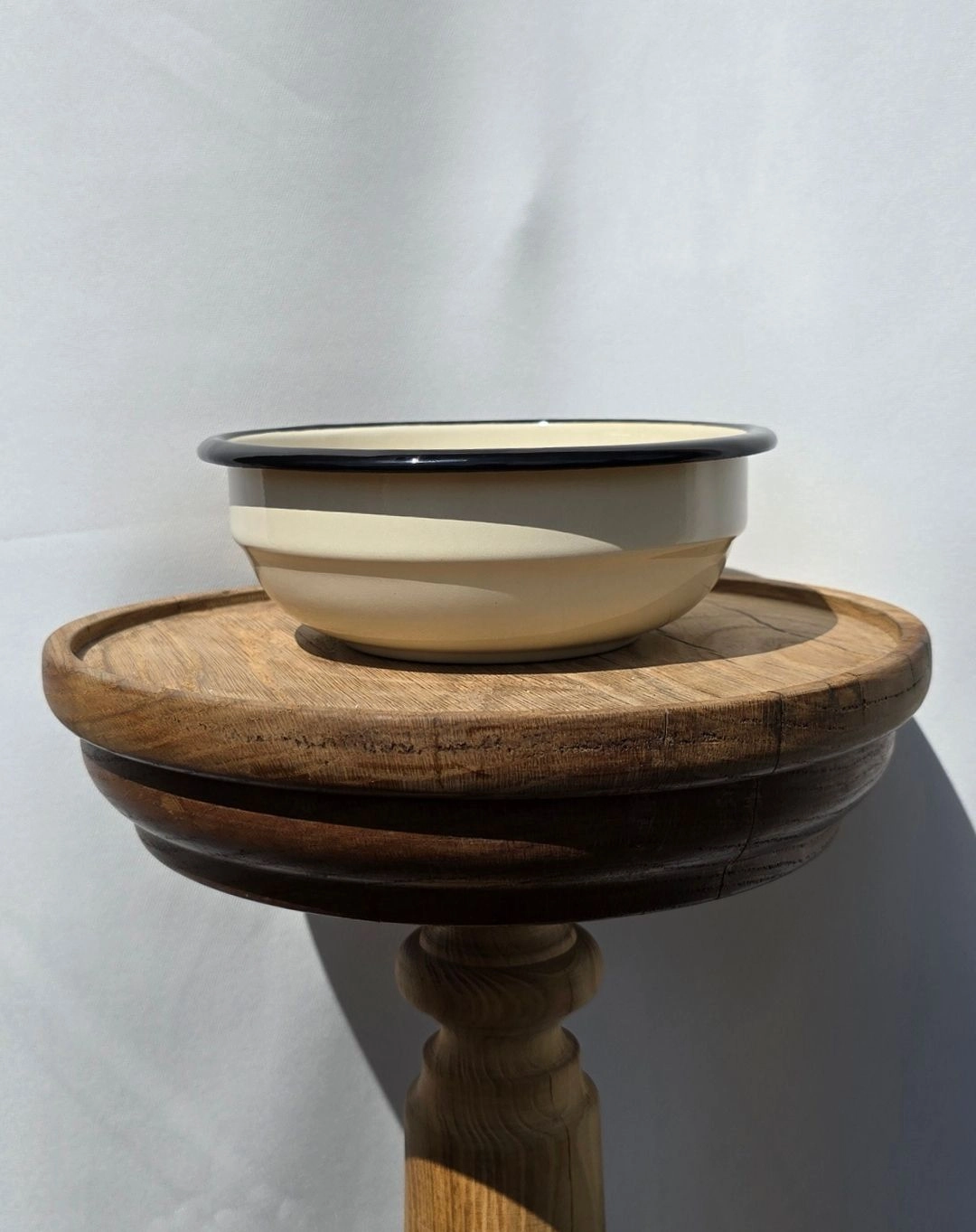Miska emaliowana ◦ ZUPA mała ◦ 16 cm ◦ Krem Budyniowy