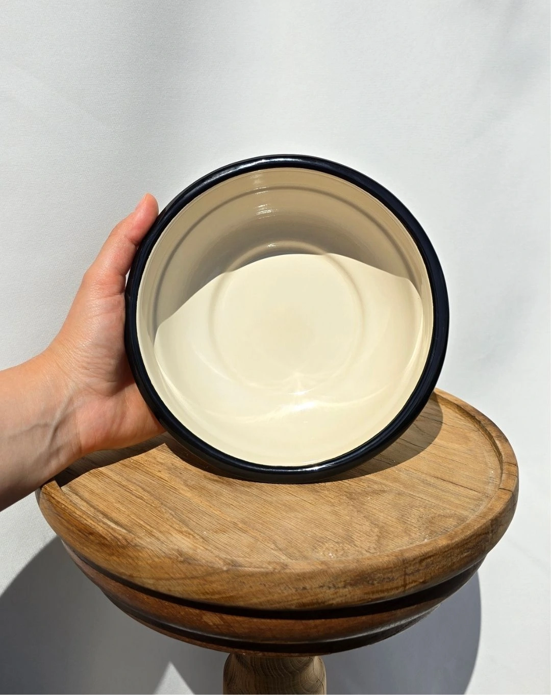 Miska emaliowana ◦ ZUPA mała ◦ 16 cm ◦ Krem Budyniowy - obrazek 3