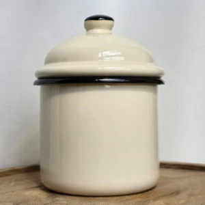 Pojemnik Emaliowany / Puszka ◦ Na produkty sypkie ◦ Krem Budyniowy ◦