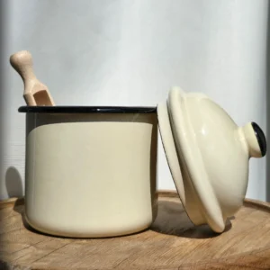 Pojemnik Emaliowany / Puszka ◦ Na produkty sypkie ◦ Krem Budyniowy ◦